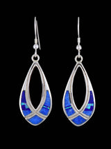 Boucles d'oreilles incrustées de pavés en argent sterling turquoise