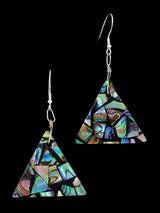 Boucles d'oreilles à tige avec incrustation de mosaïque turquoise de Saint-Domingue