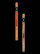Native American Spiny Oyster Inlay Post Earrings