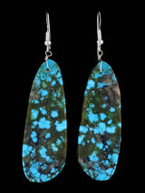 Navajo Turquoise Slab Dangle Earrings