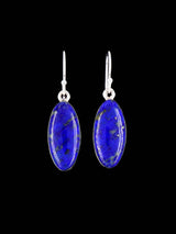 Navajo Sterling Silver Lapis Dangle Earrings
