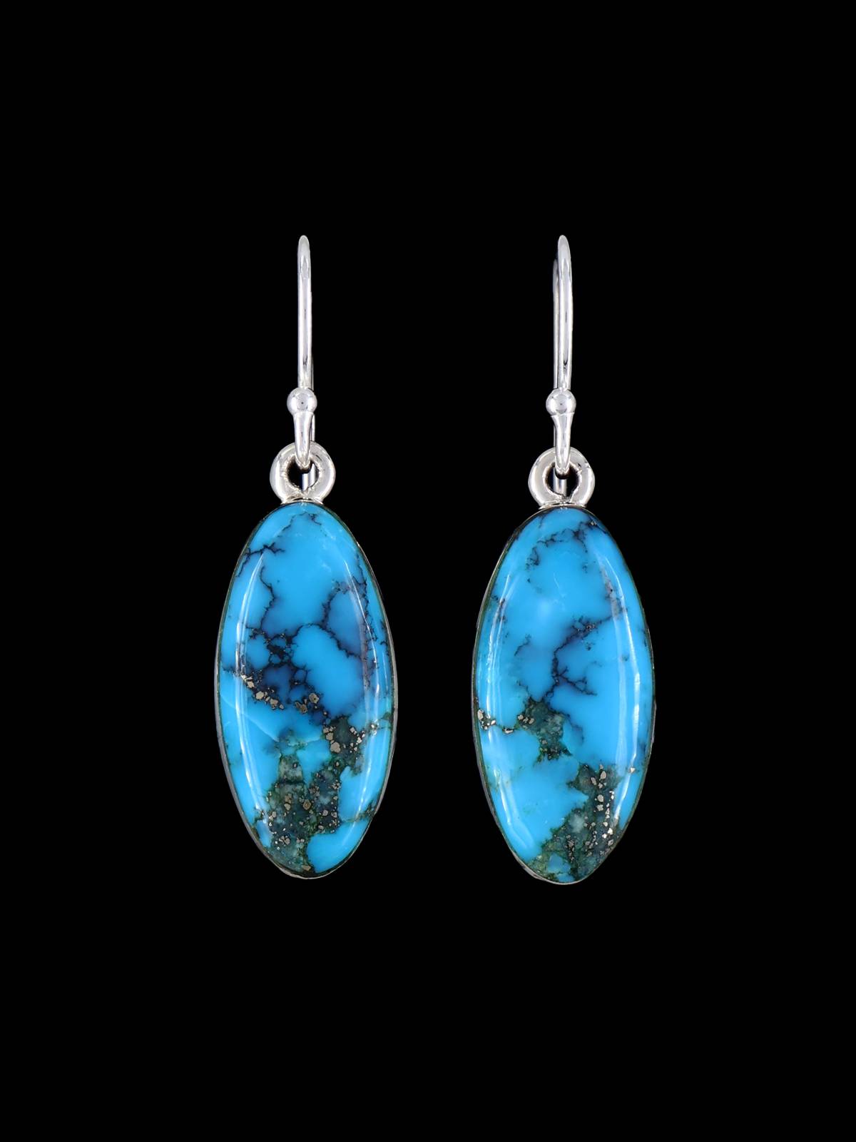Boucles d’oreilles Navajo Turquoise et Opalite Inlay Dangle