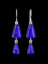 Navajo Sterling Silver and Lapis Lazuli Dangle Earrings