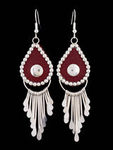 Pendientes colgantes de cascada turquesa de plata de ley navajo