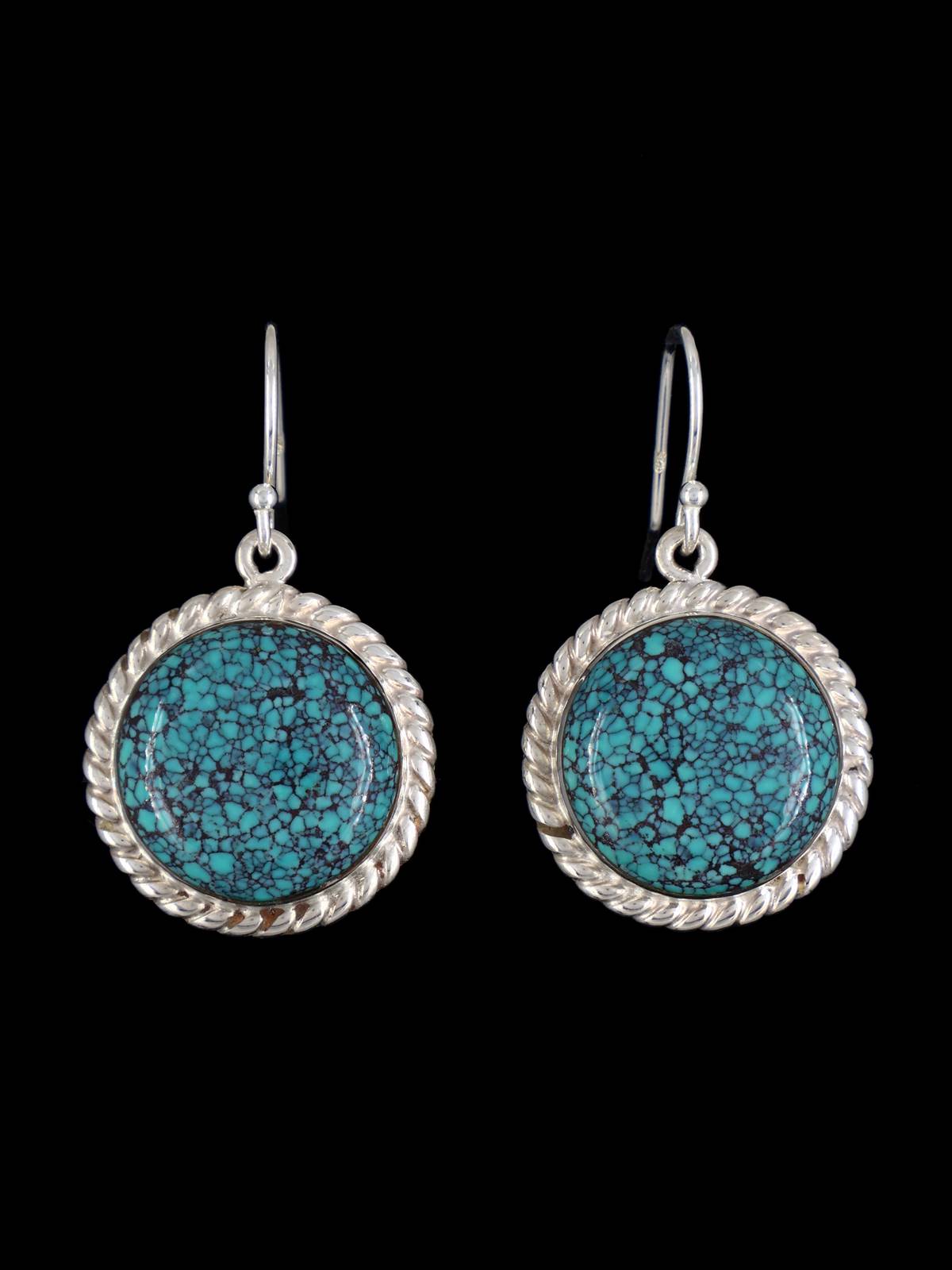 Boucles d'oreilles Navajo en argent sterling avec chrysocolle