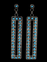 Zuni Inlay Jewelry Turquoise Post Earrings - PuebloDirect.com