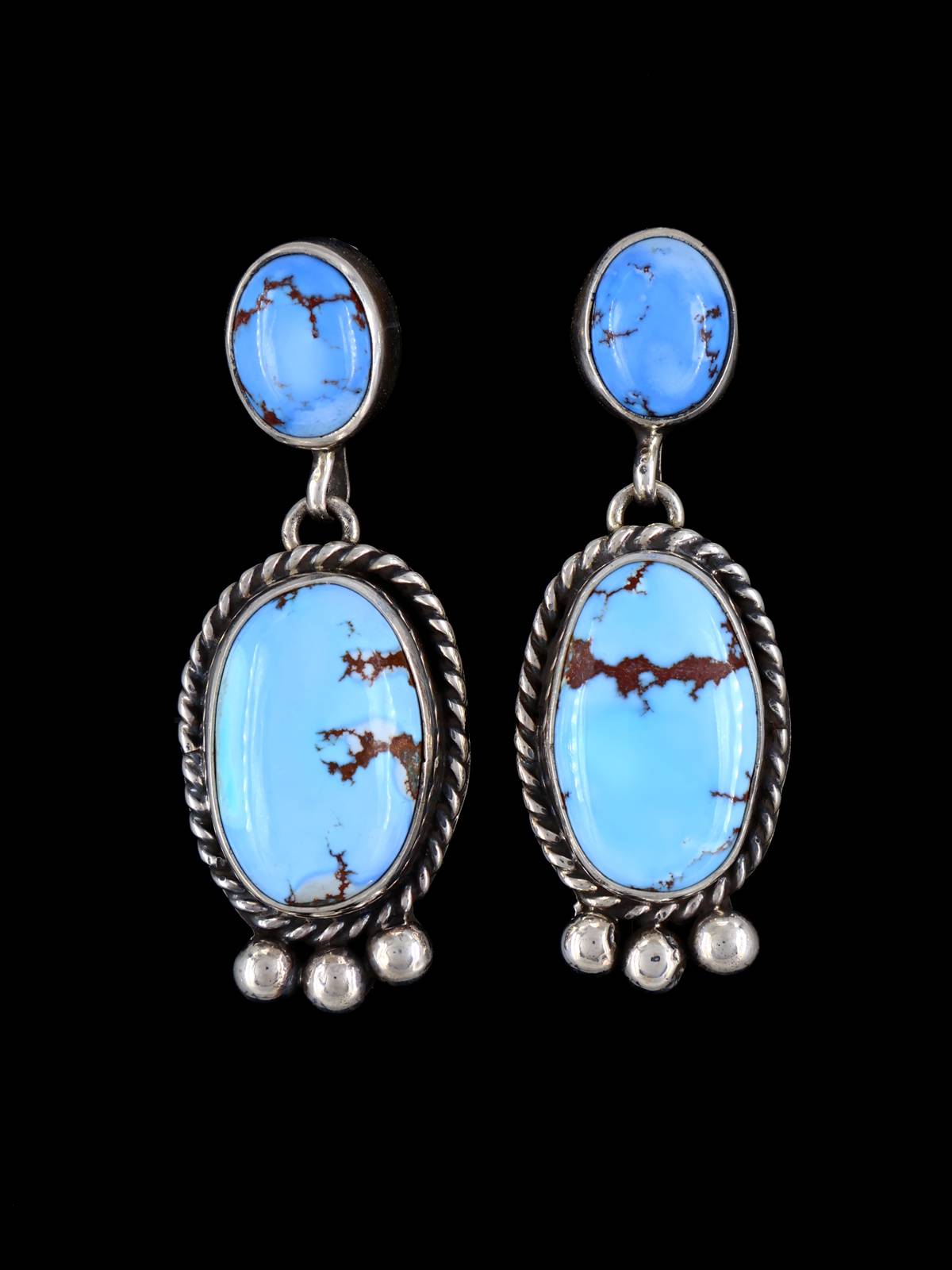 Navajo Jewelry Golden Hill Turquoise Squash Blossom Necklace Set