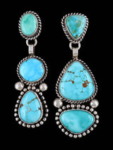 Native American Jewelry Sterling Silver Turquoise Lariat Necklace