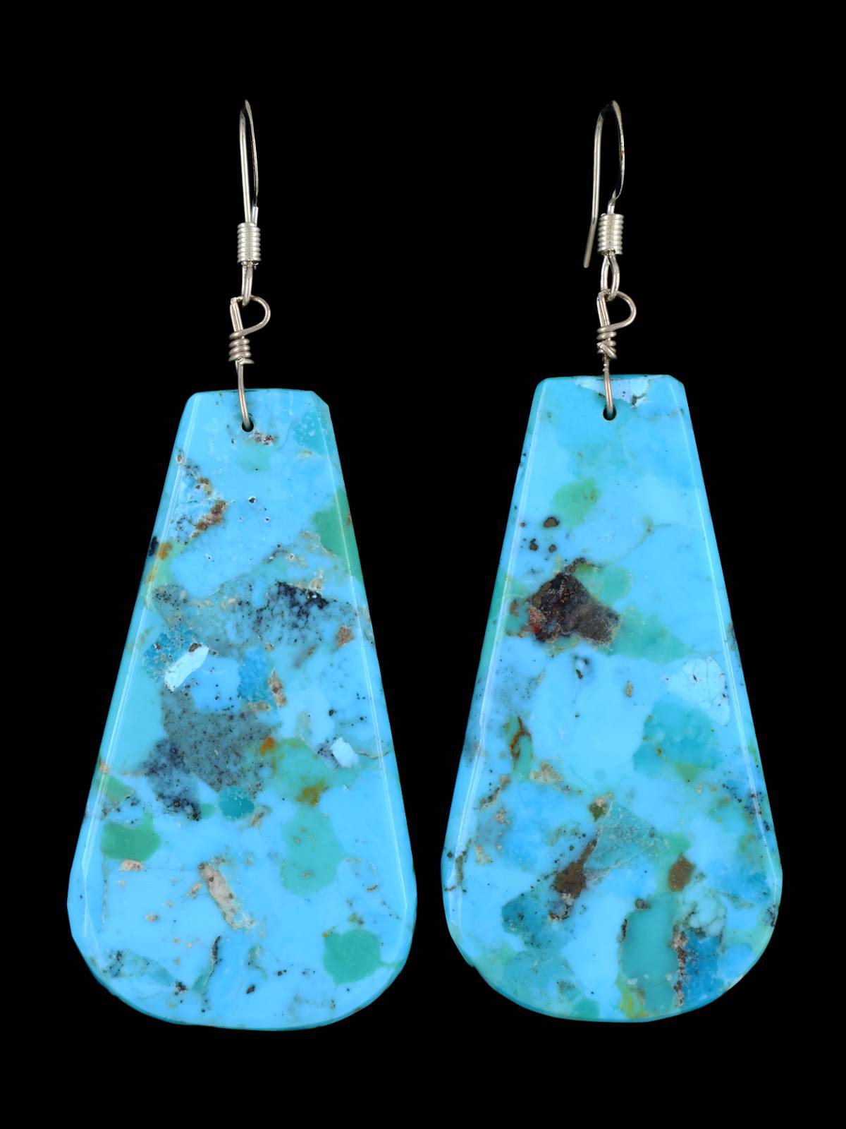 Boucles d’oreilles Navajo Turquoise Dalle Post