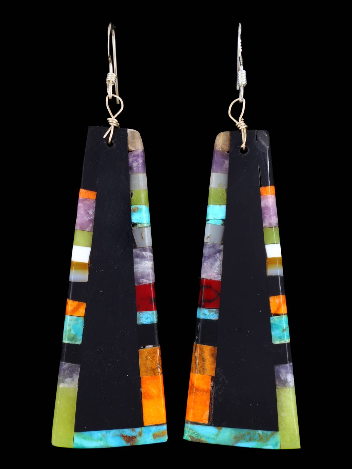 Santo Domingo Mosaic Inlay Dangle Earrings