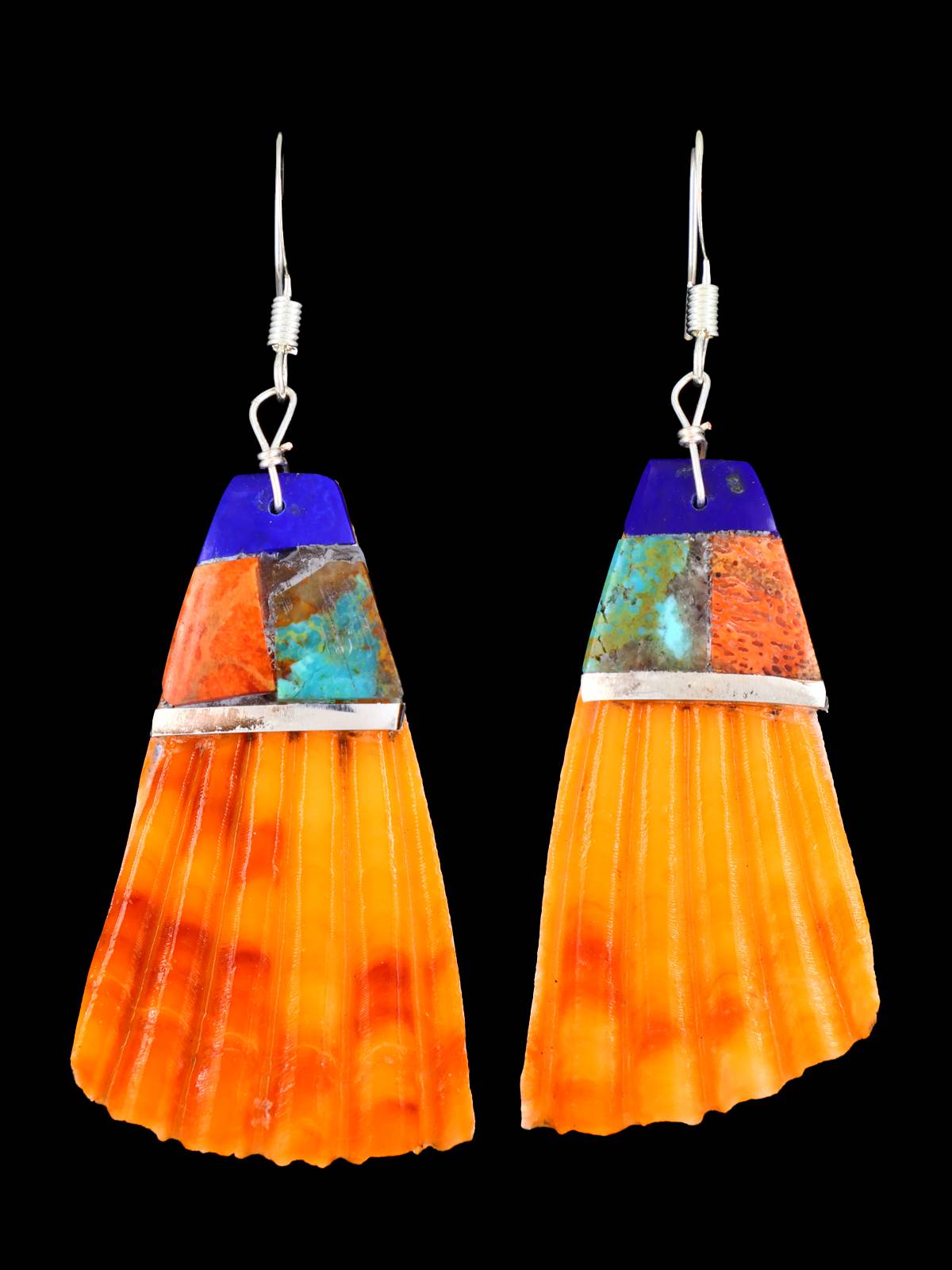 Santo Domingo Mosaic Dangle Shell Earrings