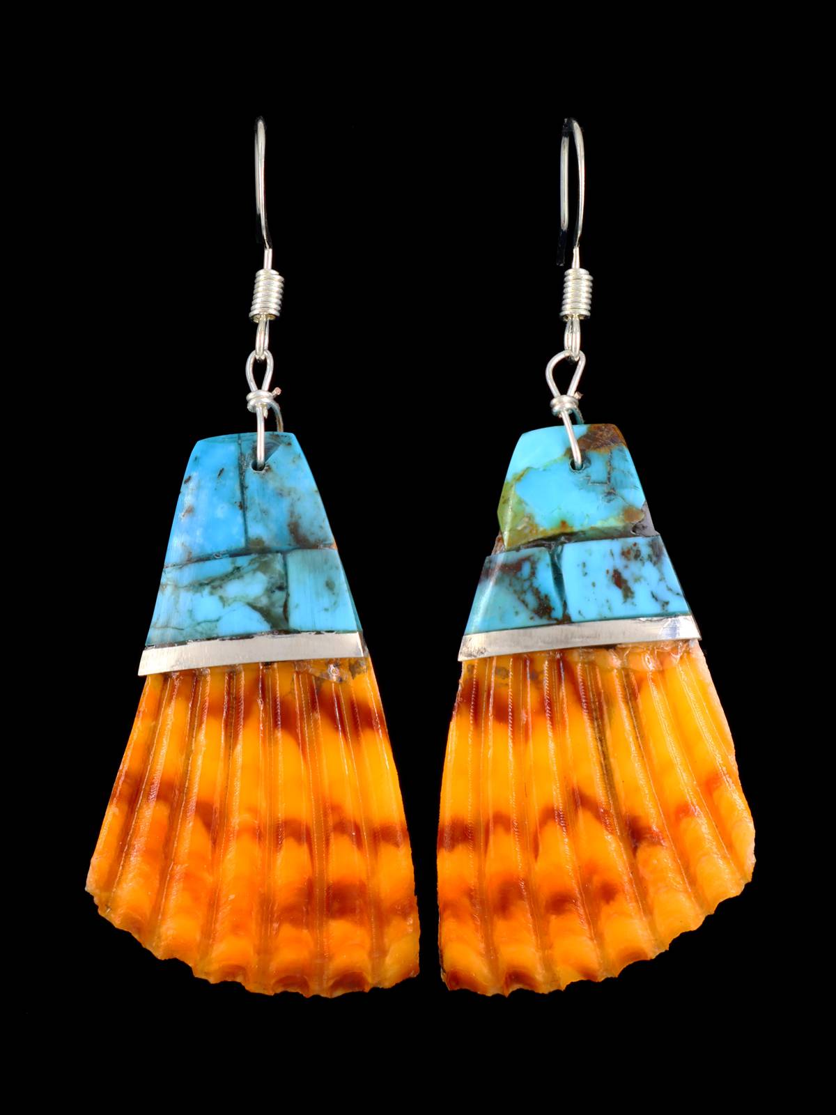 Santo Domingo Mosaic Dangle Shell Earrings