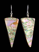 Santo Domingo Sterling Silver Abalone Dangle Earrings