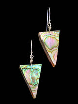 Santo Domingo Sterling Silver Abalone Dangle Earrings