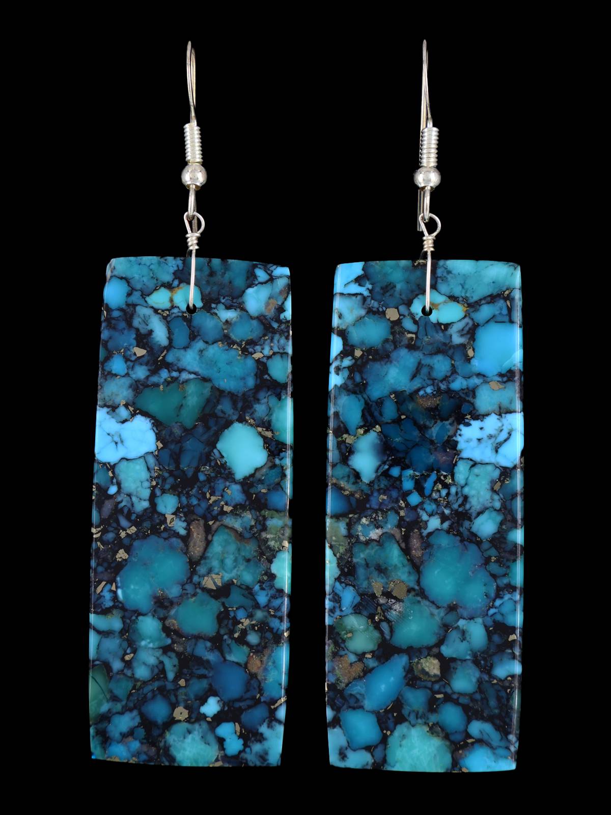 Boucles d’oreilles Navajo Turquoise Dalle Post