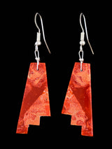 Boucles d’oreilles Navajo Apple Coral Slab Dangle