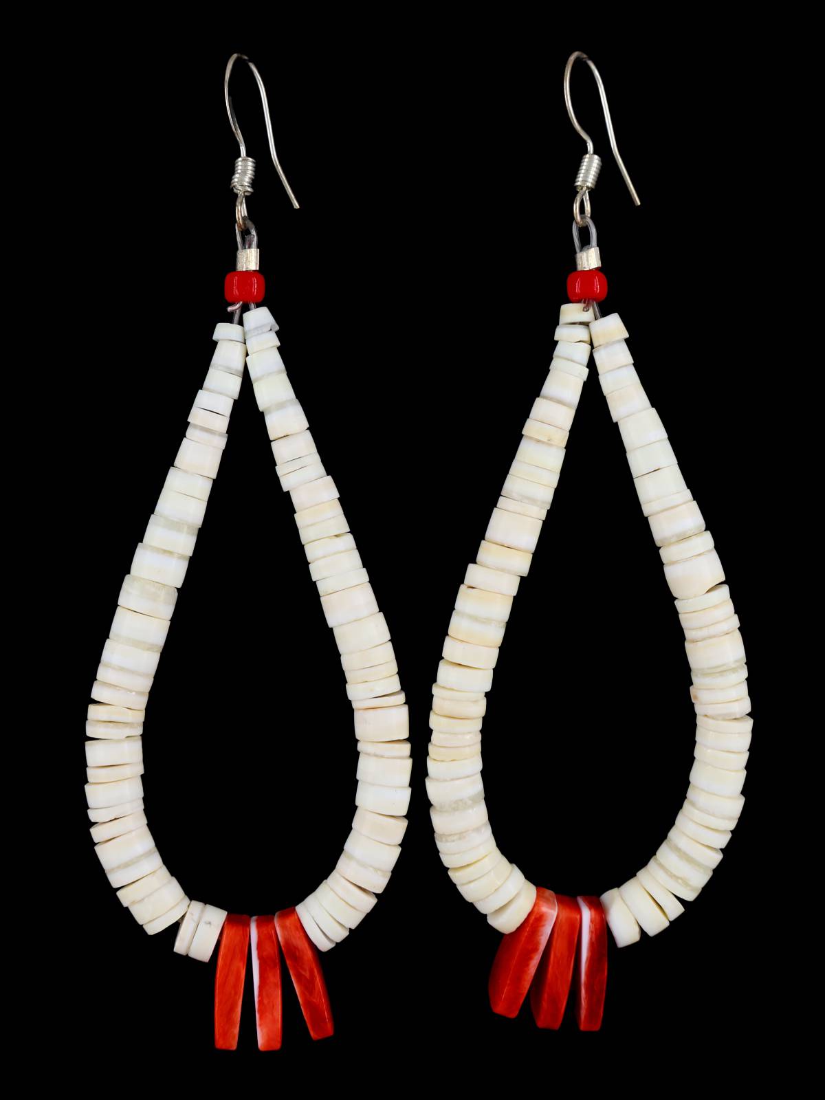 Boucles d’oreilles Navajo Turquoise et Spiny Oyster Dangle