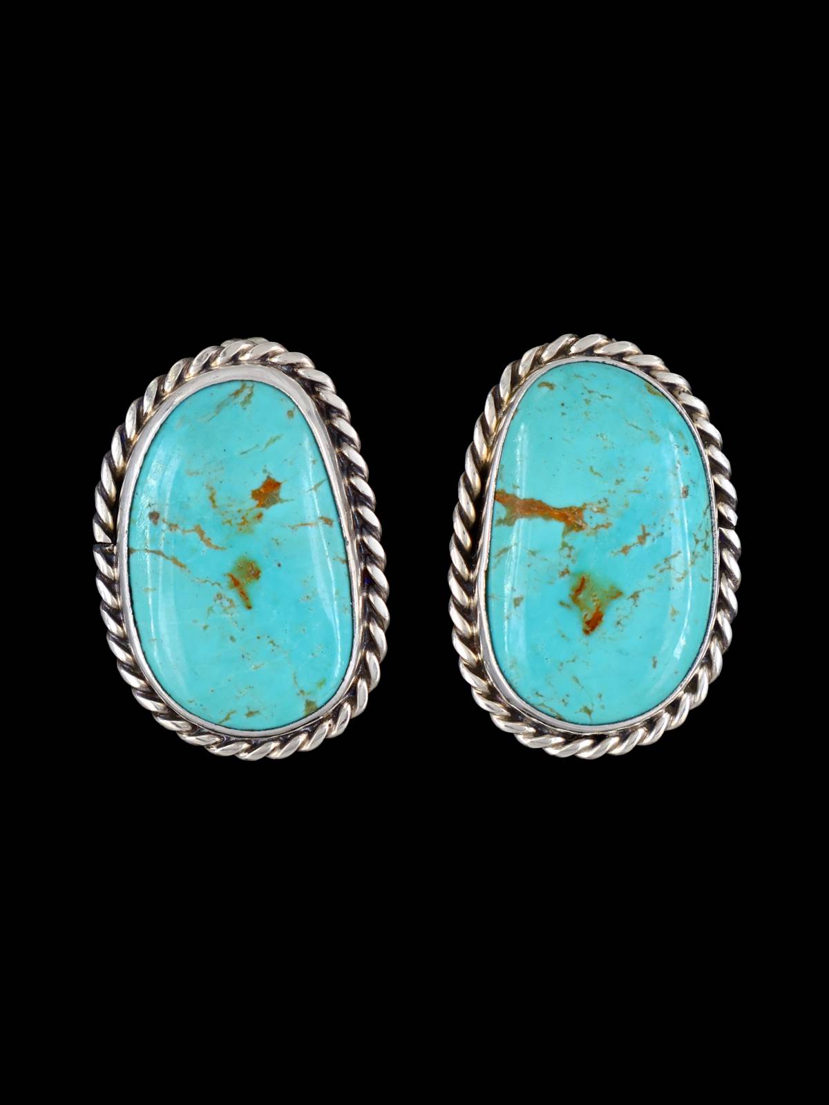 Navajo Sterling Silver Turquoise Post Earrings