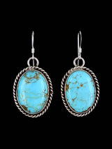 Navajo Sterling Silver Turquoise Dangle Earrings