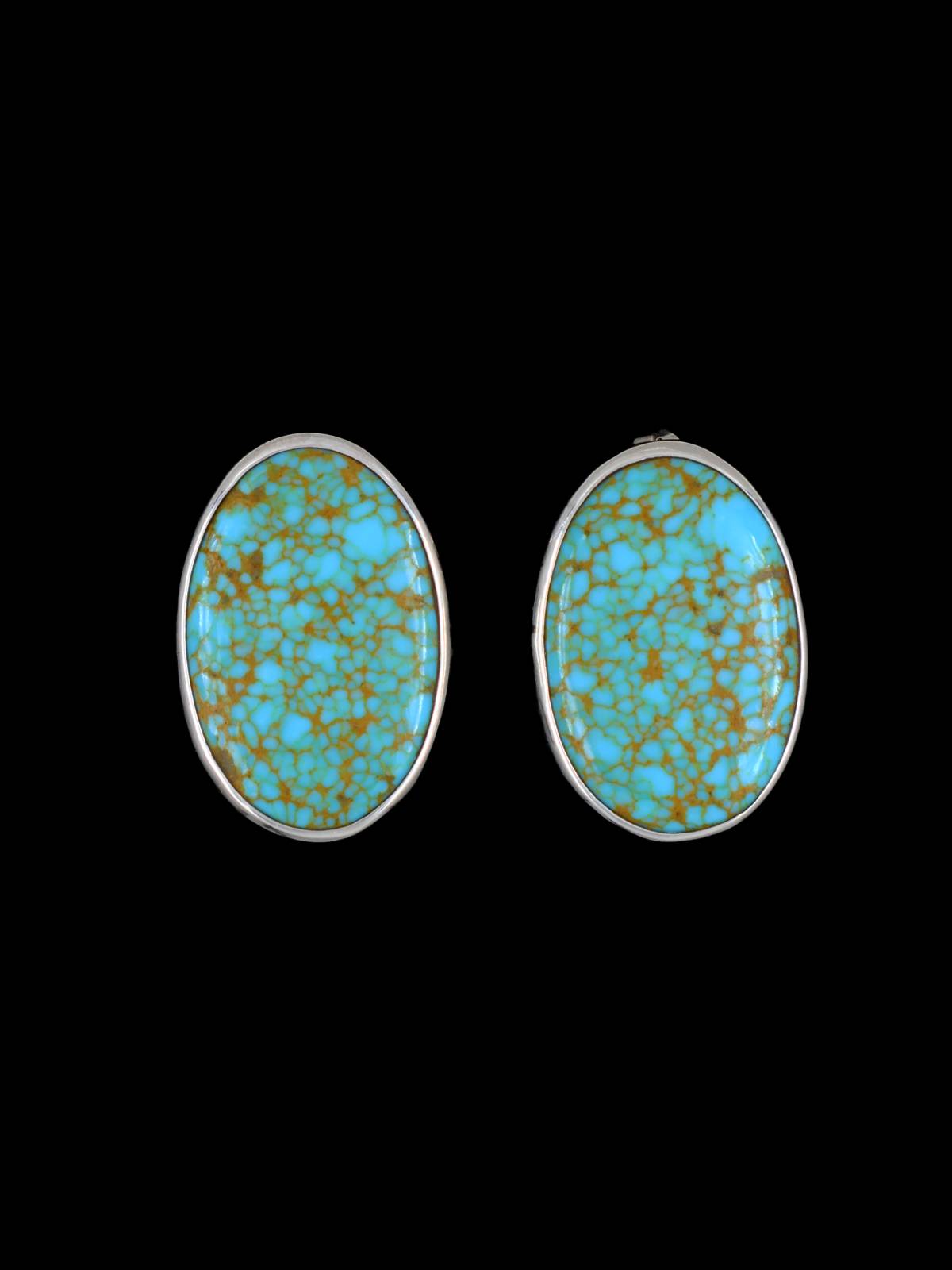 Native American Jewelry Sterling Silver Turquoise Post Earrings