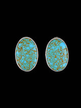 Native American Jewelry Sterling Silver Turquoise Post Earrings