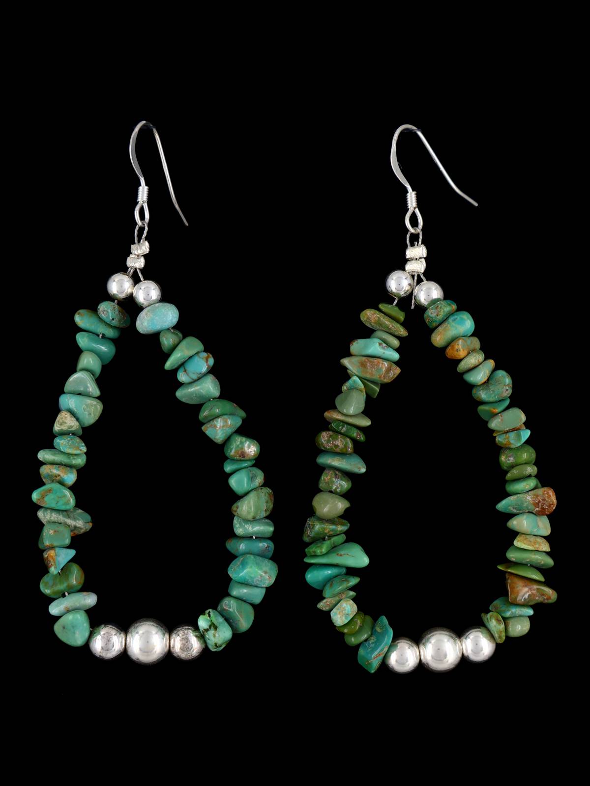 Navajo Turquoise Beaded Dangle Earrings