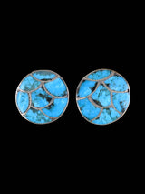 Native American Jewelry Turquoise Zuni Inlay Post Earrings