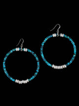 Navajo Turquoise Beaded Dangle Earrings