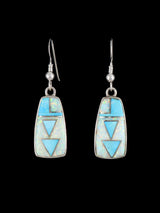 Native American Opalite Inlay Dangle Earrings - PuebloDirect.com