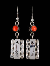 Bijoux amérindiens Spiny Oyster Kokopelli Boucles d'oreilles pendantes