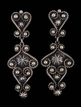 Native American Sterling Silver Sculpted Post Earrings