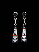 Native American Zuni Inlay Post Earrings - PuebloDirect.com