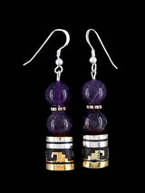 Boucles d’oreilles Navajo Spiny Oyster Dangle Overlay Bead