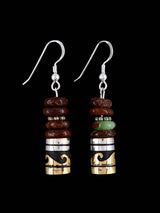 Navajo Multistone Beaded Dangle Earrings