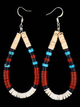 Boucles d'oreilles pendantes Shell Heishi Santo Domingo