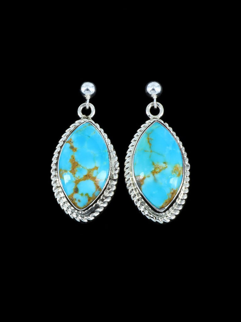 Native American Sterling Silver Turquoise Post Earrings - PuebloDirect.com