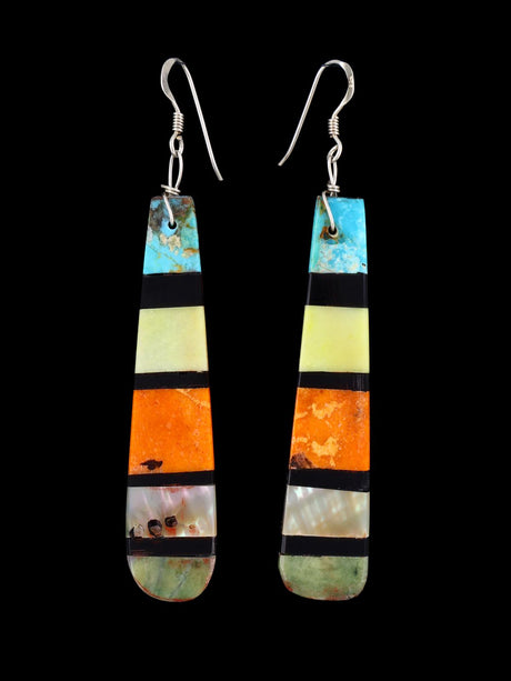 Mosaic Multistone Santo Domingo Dangle Earrings - PuebloDirect.com