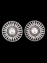 Navajo Sculpted Sterling Silver Post Earrings - PuebloDirect.com
