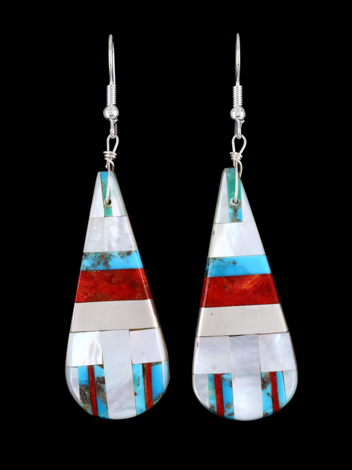 Santo Domingo Inlay Multistone Mosaic Dangle Earrings