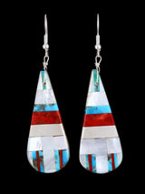 Santo Domingo Inlay Multistone Mosaic Dangle Earrings