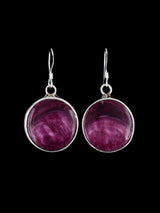 Navajo Spiny Oyster Sterling Silver Dangle Earrings