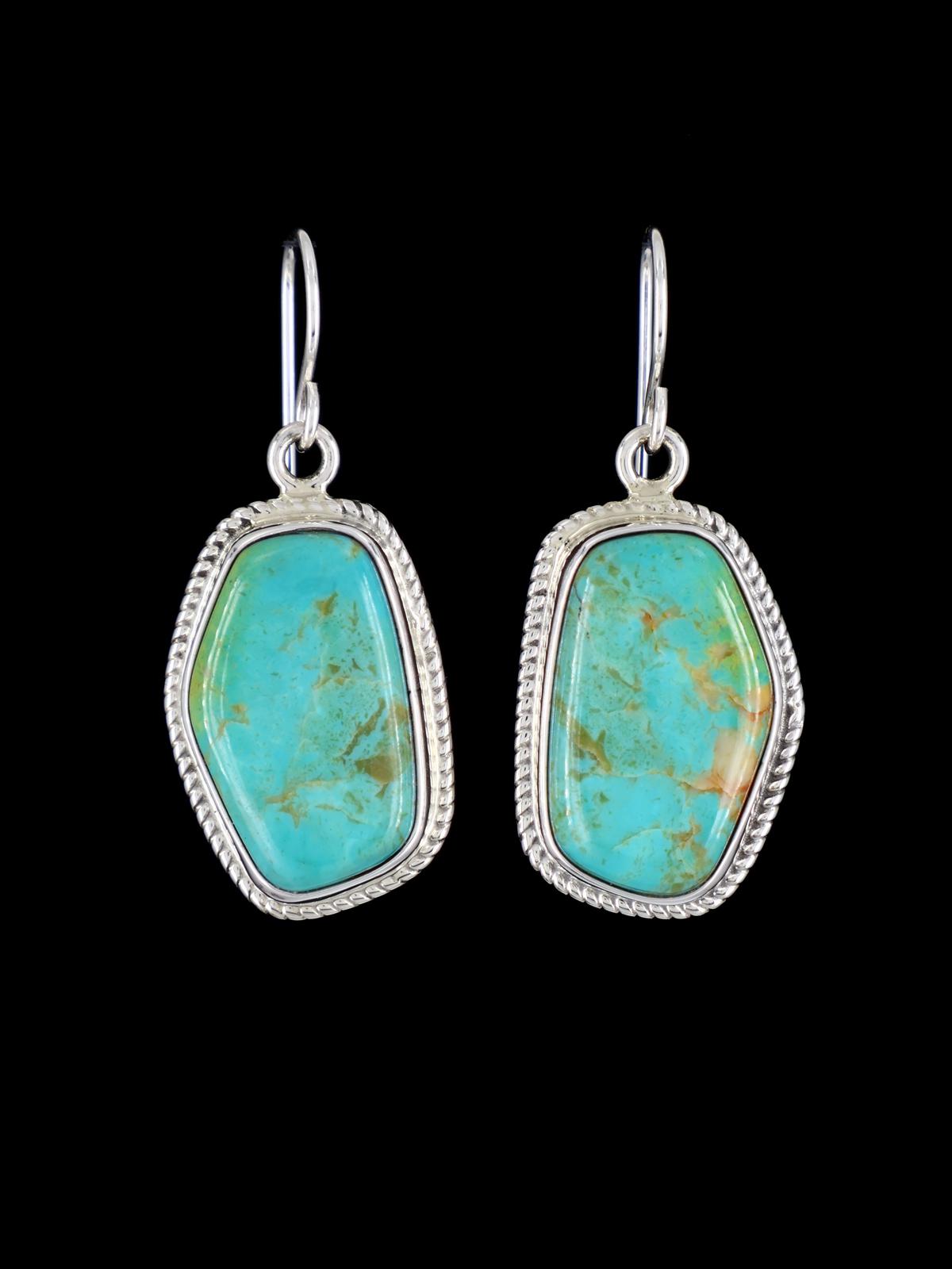 Navajo Armenian Turquoise Sterling Silver Dangle Earrings