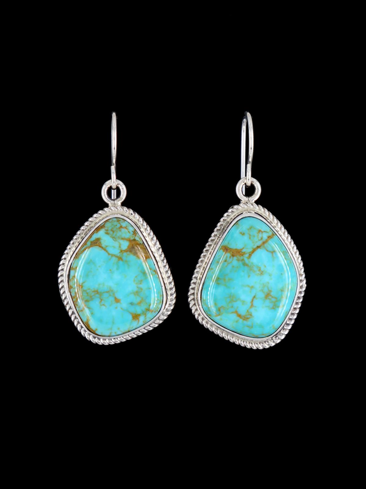 Navajo Armenian Turquoise Sterling Silver Dangle Earrings