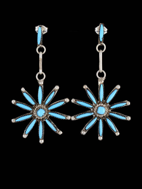 Native American Jewelry Turquoise Zuni Post Earrings - PuebloDirect.com