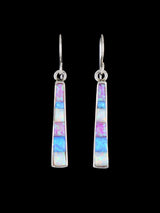 Native American Opalite Inlay Dangle Earrings