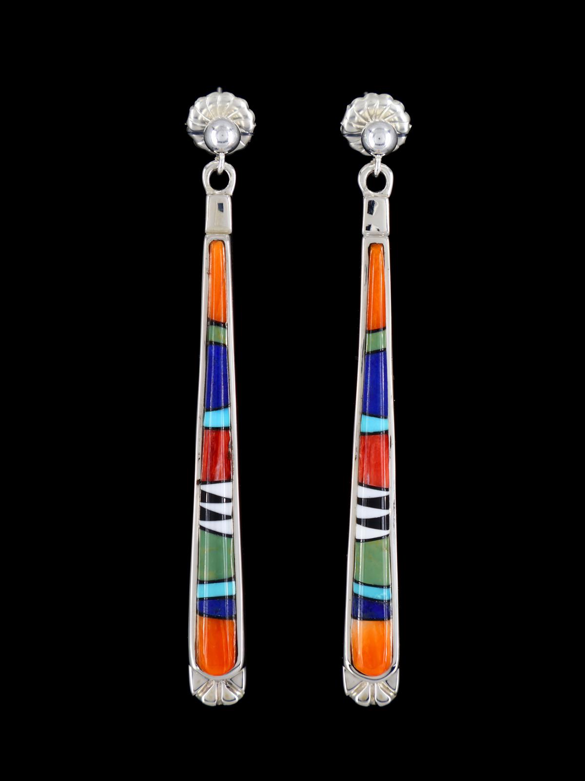 Native American Multi Stone Inlay Post Earrings