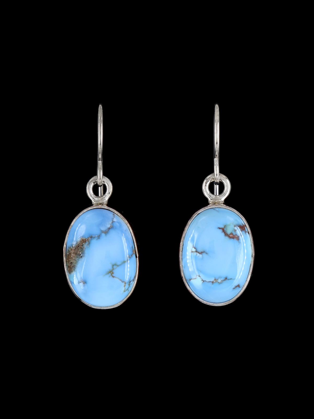 Boucles d'oreilles pendantes Navajo en argent sterling Golden Hill Turquoise Post