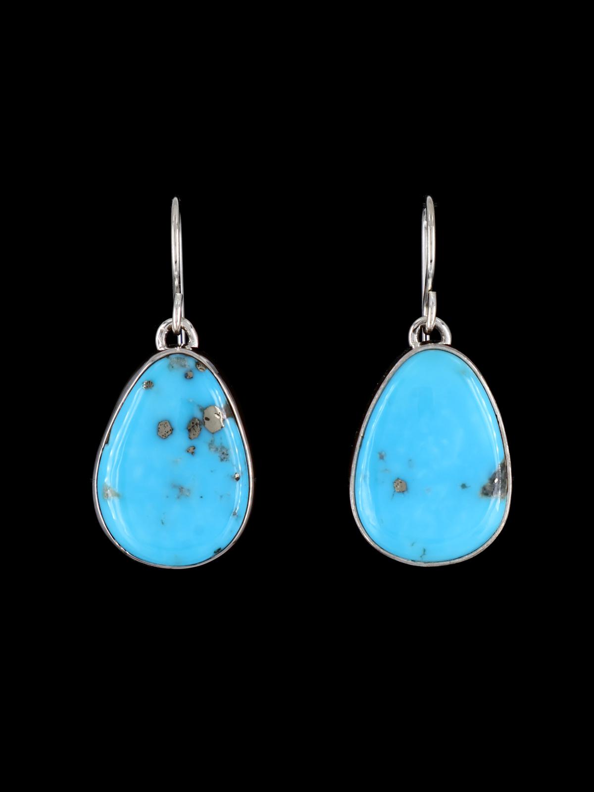 Navajo Turquoise Sterling Silver Dangle Earrings