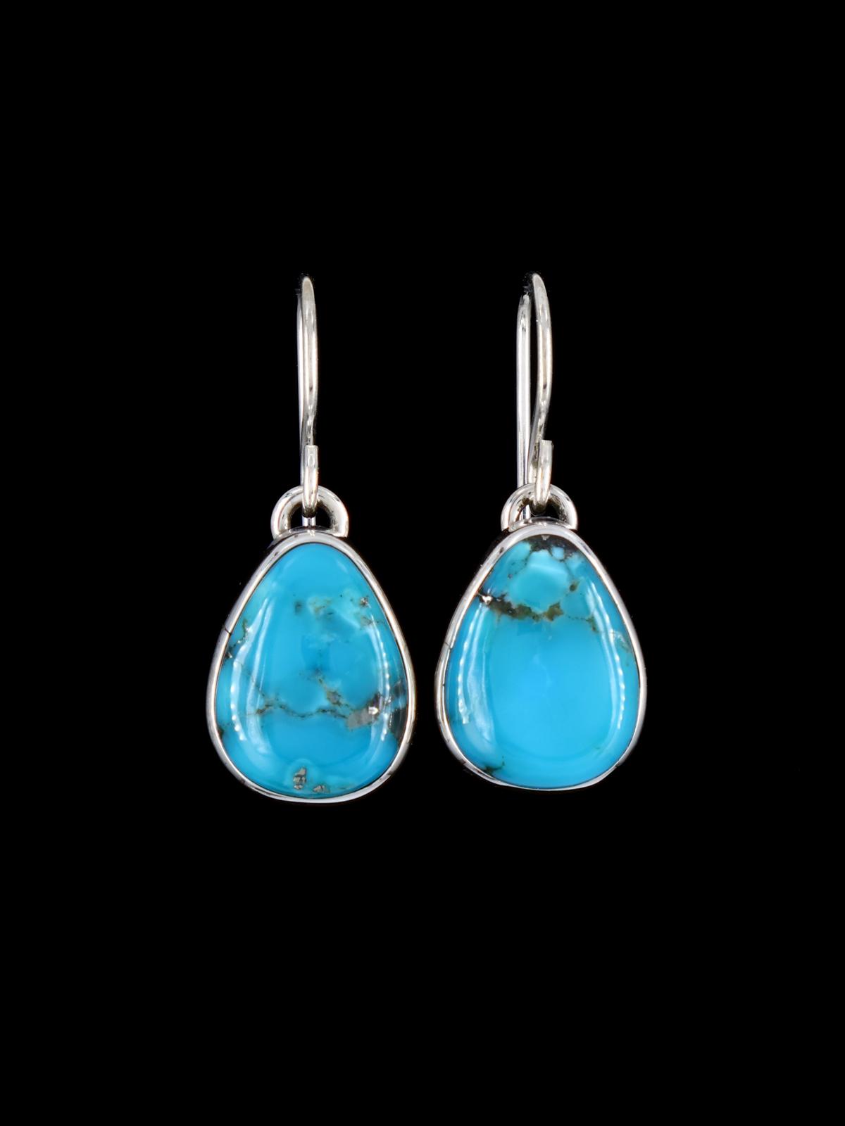 Navajo Turquoise Sterling Silver Dangle Earrings