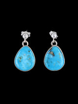 Pendientes de poste de plata de ley turquesa navajo